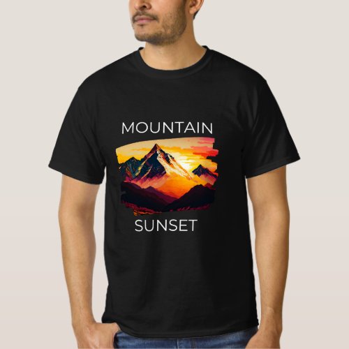 Mountain Sunset a Force of Nature Graphic Tee 
