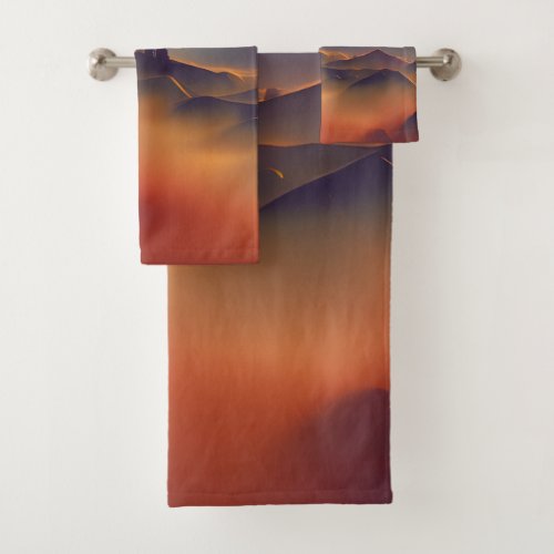 Mountain Sunset   Bath Towel Set
