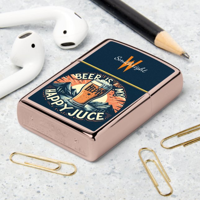 Mountain Sunset Beer Zippo Lighter (On Table 2)