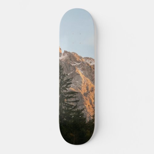 Mountain Sunset Bliss 1 cabin decor wall art  Skateboard