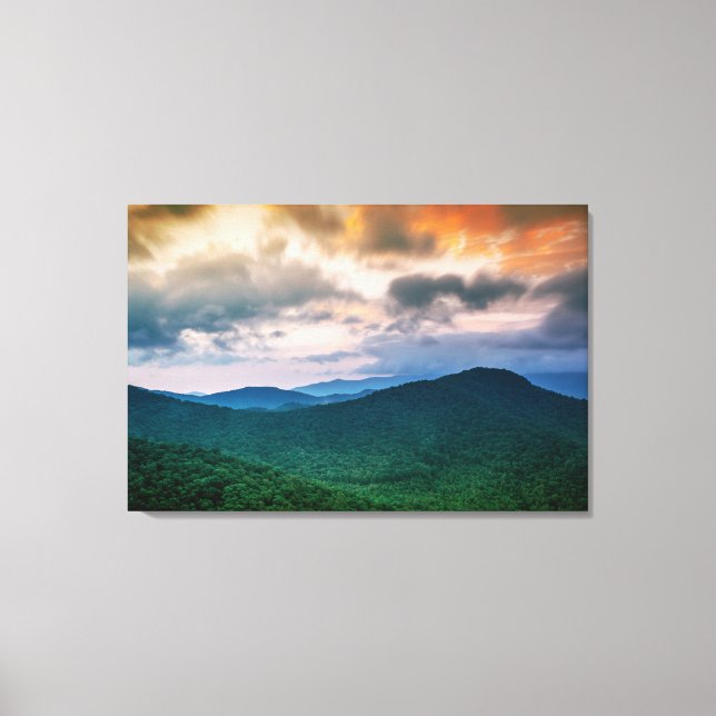 Mountain Sunset Canvas Print (Front)