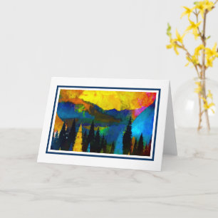 Mountain sunset card