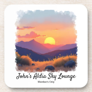 Mountain Sunset Drink Coaster