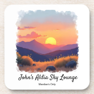 Mountain Sunset Drink Coaster Set