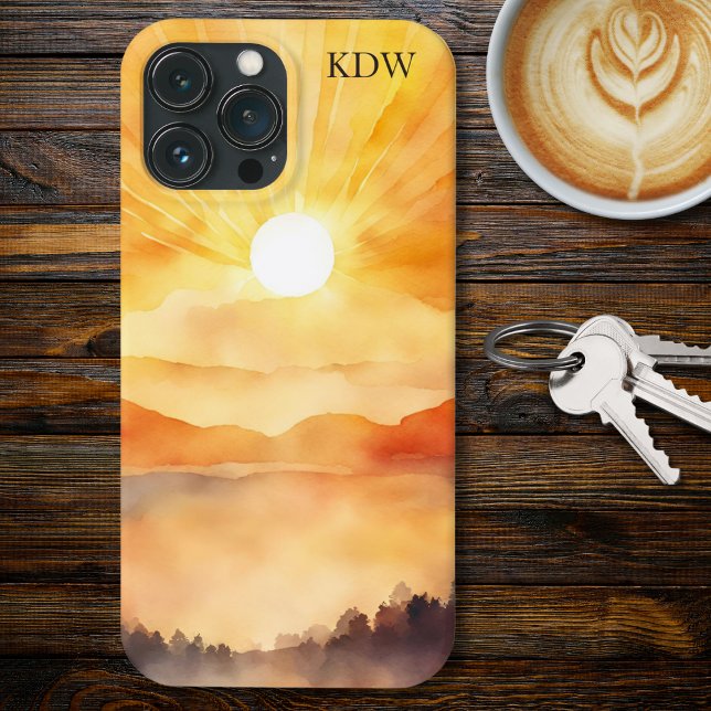 Mountain Sunset Monogram Case-Mate iPhone Case (Creator Uploaded)