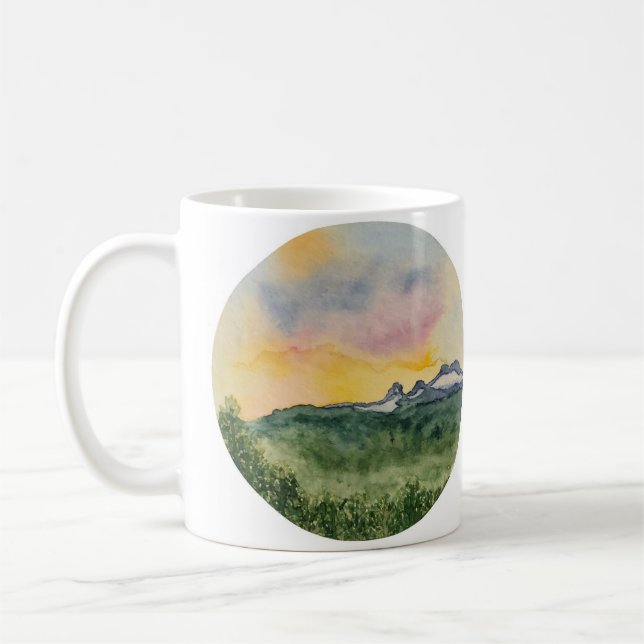 Mountain Sunset Mug (Left)