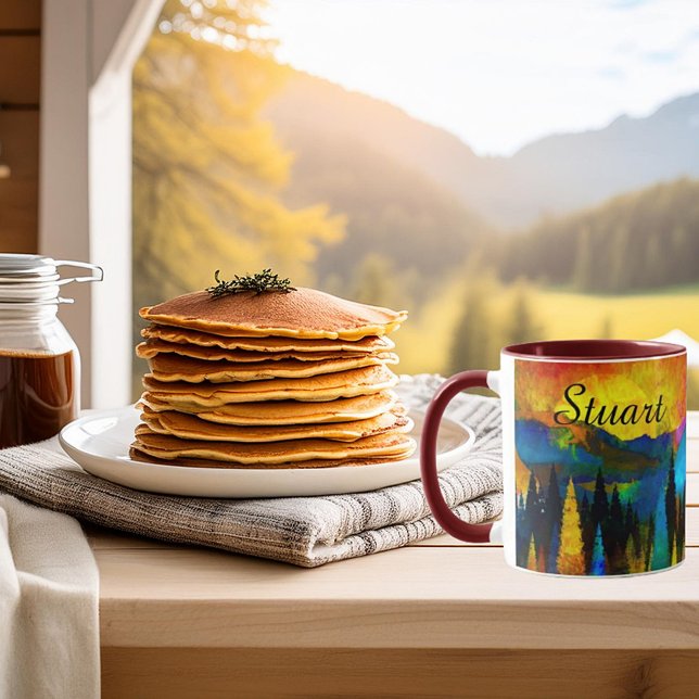 Mountain sunset personalized  mug (Creator Uploaded)