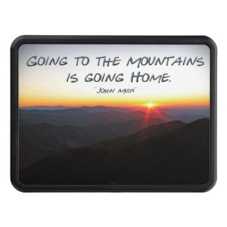 Mountain Sunset Star Shaped / John Muir quote Trailer Hitch Cover