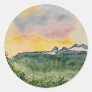 Mountain Sunset Stickers