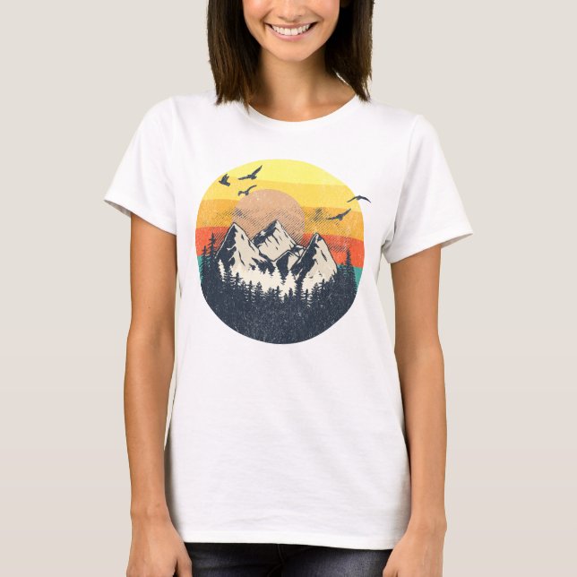 Mountain sunset T-Shirt (Front)