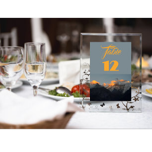 Mountain Sunset Table Number