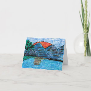 Mountain Sunset  Thank You Card