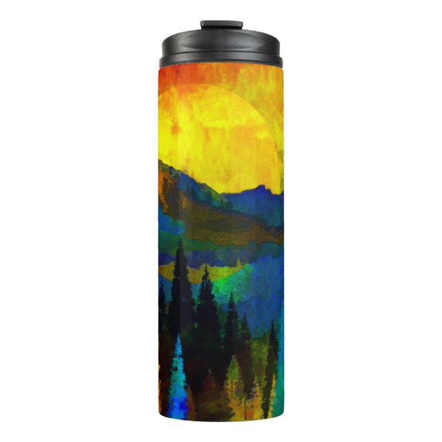 Mountain sunset  thermal tumbler (Front)