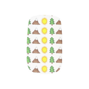 Mountain Sunshine Pine Tree Camping Woods Hiking Minx Nail Wraps