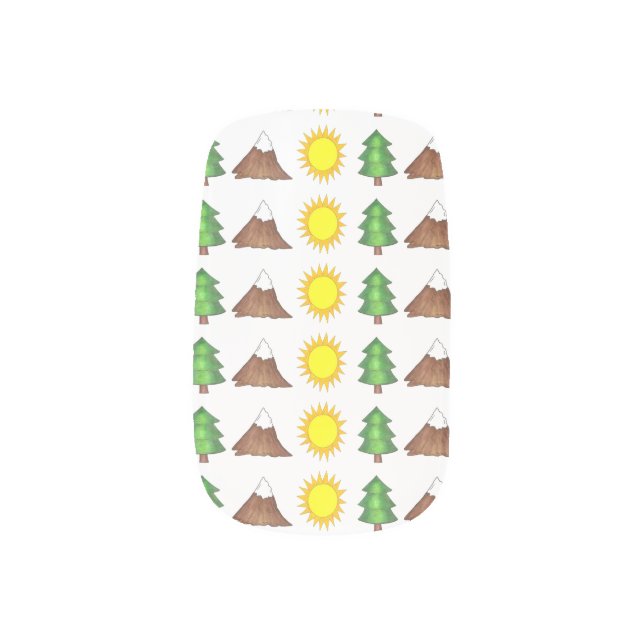 Mountain Sunshine Pine Tree Camping Woods Hiking Minx Nail Wraps (Right Thumb)