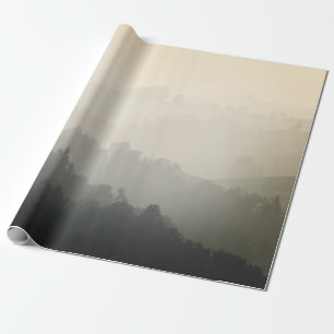 MOUNTAIN SURROUNDED BY TREES WRAPPING PAPER