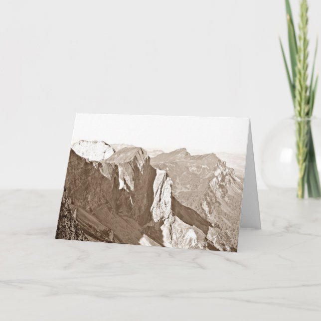 Mountain Switzerland Thank You Birthday Card (Front)