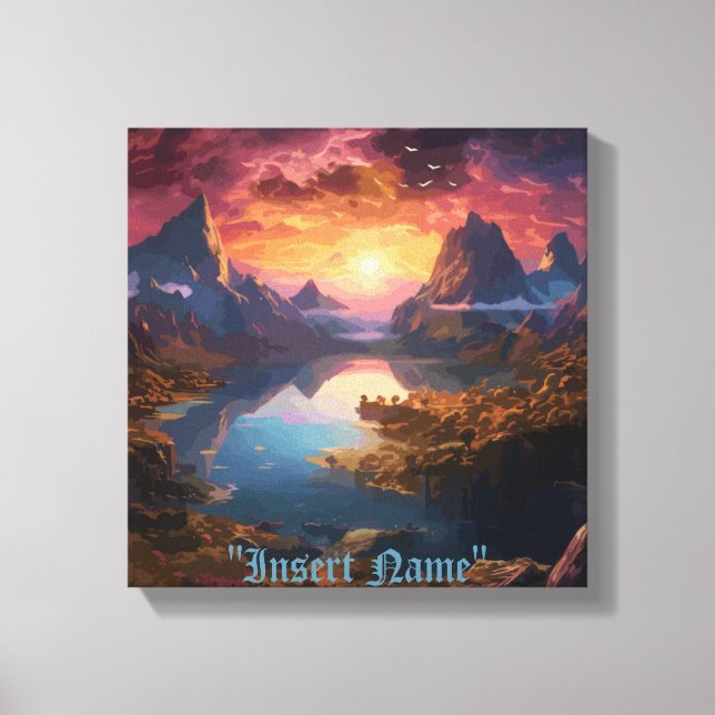 Mountain Symphony: A Harmonious Blend of Colors Canvas Print (Front)