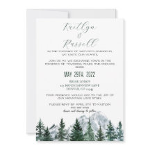 Mountain Theme Wedding Invitation