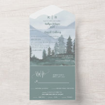 Mountain Theme Wedding Invitation