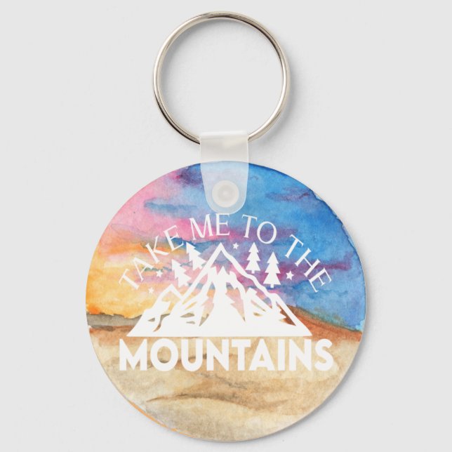 Mountain Themed Keychain (Front)