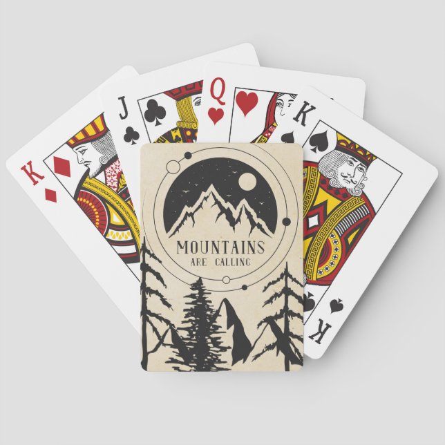 Mountain-Themed Poker Cards (Back)