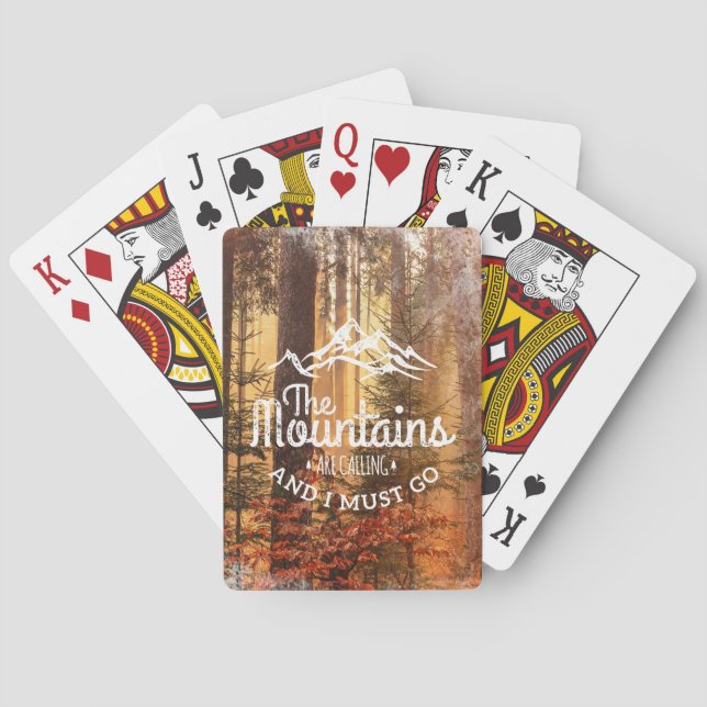 Mountain-Themed Poker Cards (Back)