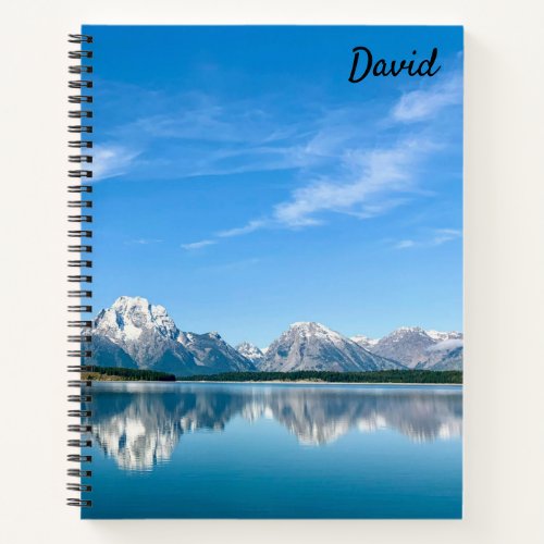 Mountain Themed Spiral Notebook Grand Tetons