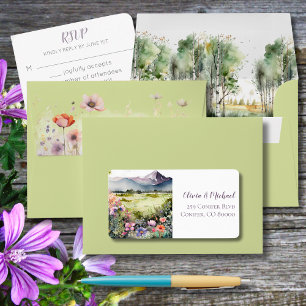 Mountain Thyme Wildflower Mailing Address Label