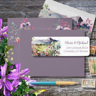 Mountain Thyme Wildflower Return Address Label