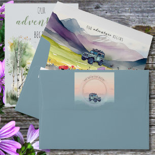 Mountain Thyme Wildflower Save the Date Envelope
