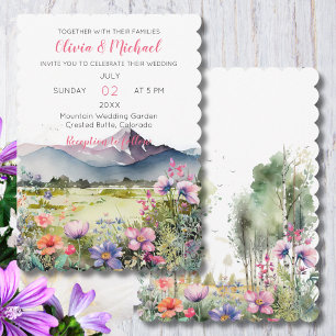 Mountain Thyme Wildflower Wedding Invitation