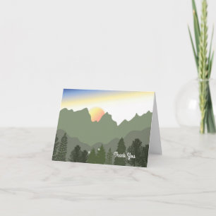 Mountain Time Letterpress Thank You Card