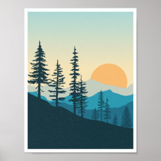 Mountain Top Pacific Northwest  Poster
