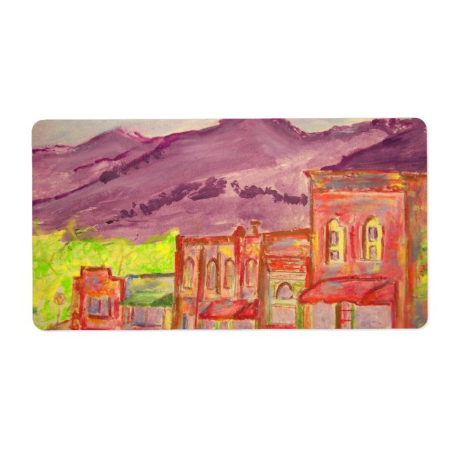 mountain town art label (Front)