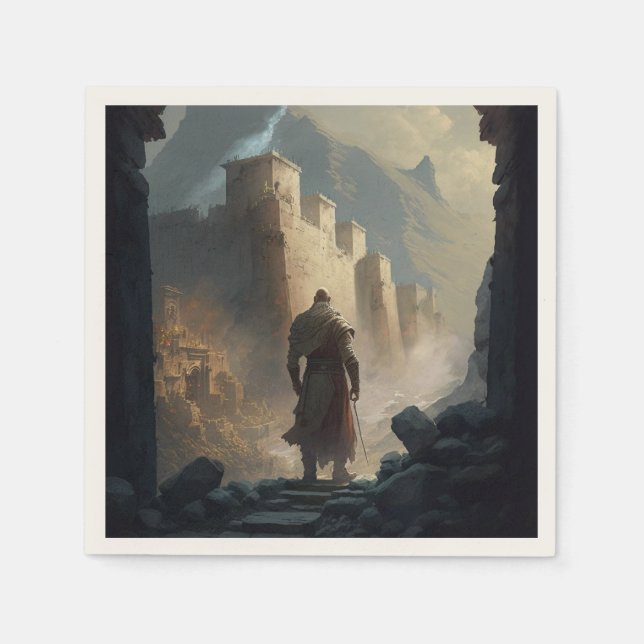 Mountain Town Siege Napkins (Front)