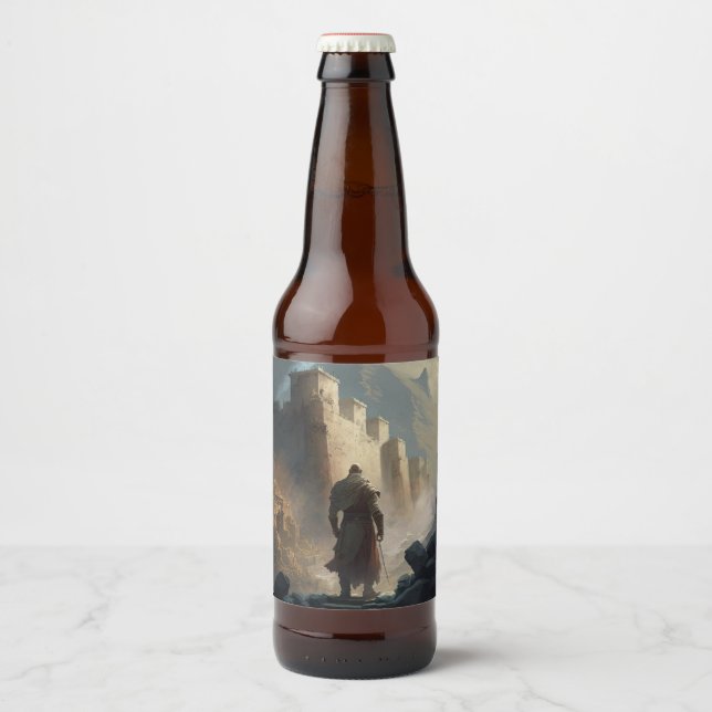 Mountain town victory beer bottle label (Front)