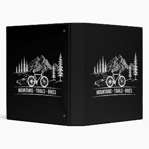 Mountain Trail Bikes - Cyclist Bike Rider Bicycle 3 Ring Binder