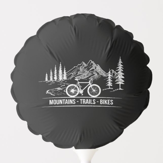 Mountain Trail Bikes - Cyclist Bike Rider Bicycle  Balloon (Front)