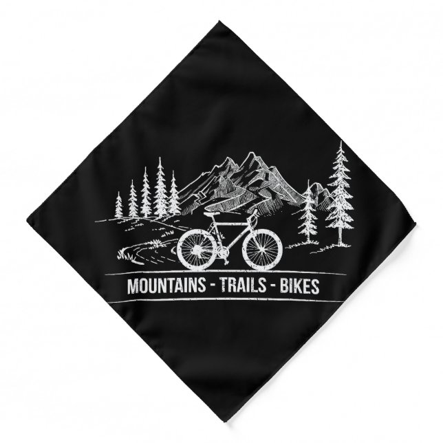 Mountain Trail Bikes - Cyclist Bike Rider Bicycle  Bandana (Front)