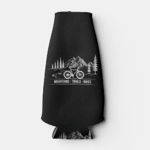 Mountain Trail Bikes - Cyclist Bike Rider Bicycle Bottle Cooler