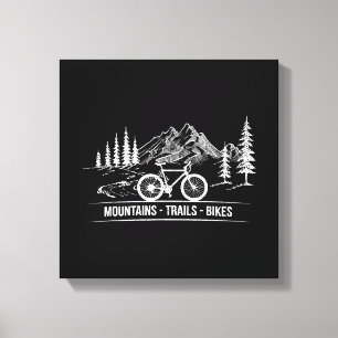 Mountain Trail Bikes - Cyclist Bike Rider Bicycle Canvas Print