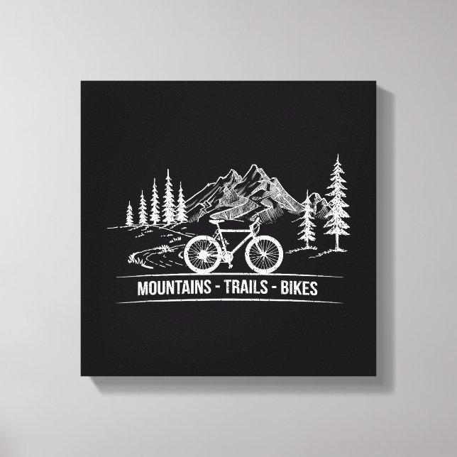 Mountain Trail Bikes - Cyclist Bike Rider Bicycle  Canvas Print (Front)