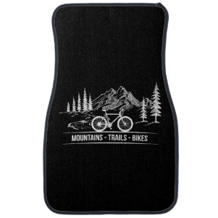 Mountain Trail Bikes - Cyclist Bike Rider Bicycle Car Floor Mat
