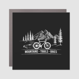 Mountain Trail Bikes - Cyclist Bike Rider Bicycle Car Magnet