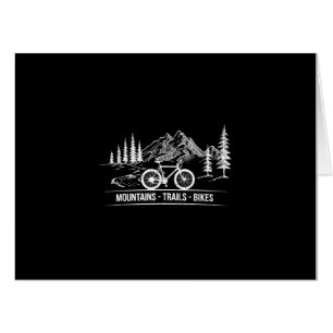 Mountain Trail Bikes - Cyclist Bike Rider Bicycle Card