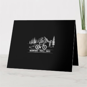 Mountain Trail Bikes - Cyclist Bike Rider Bicycle Card