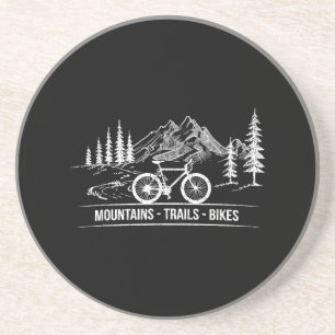 Mountain Trail Bikes - Cyclist Bike Rider Bicycle  Coaster
