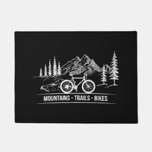 Mountain Trail Bikes - Cyclist Bike Rider Bicycle Doormat