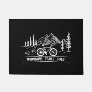Mountain Trail Bikes - Cyclist Bike Rider Bicycle  Doormat